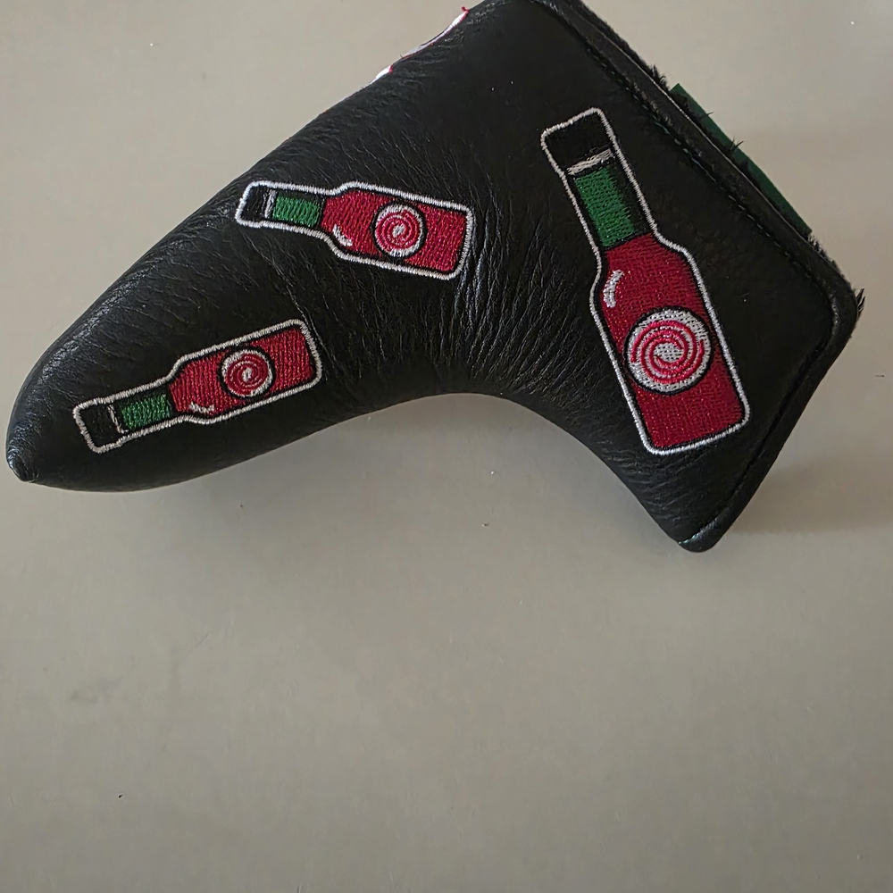 Odyssey Black Putter Headcover with Red and Green Accents - Picture 2 of 3